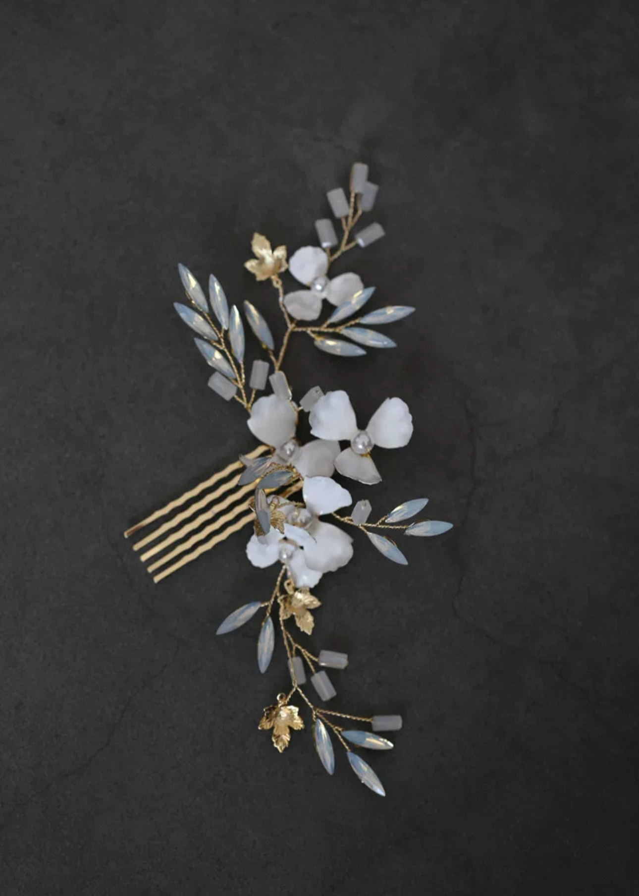 HCD-703 | Golden Blossom Bridal Hair Comb