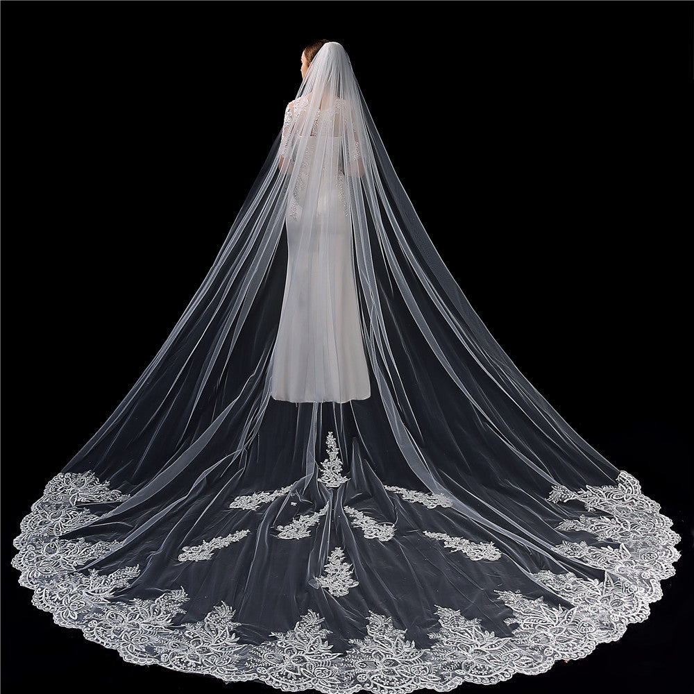 VD-817-5 | Cathedral Lace Embroidered Bridal Veil