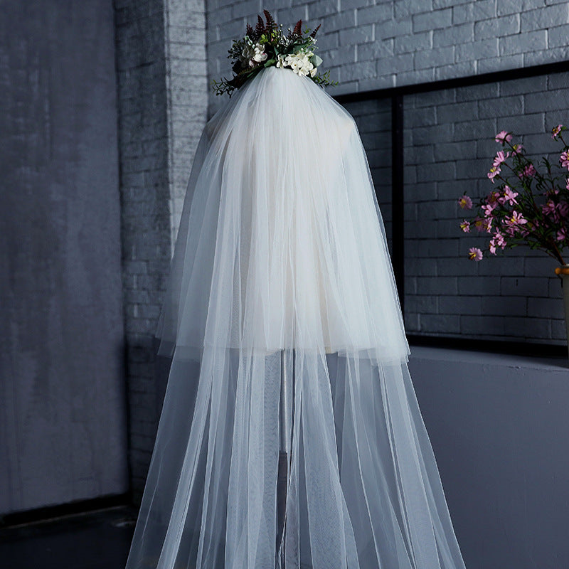 VD-901-10 | Chapel-Length Soft Tulle Bridal Veil