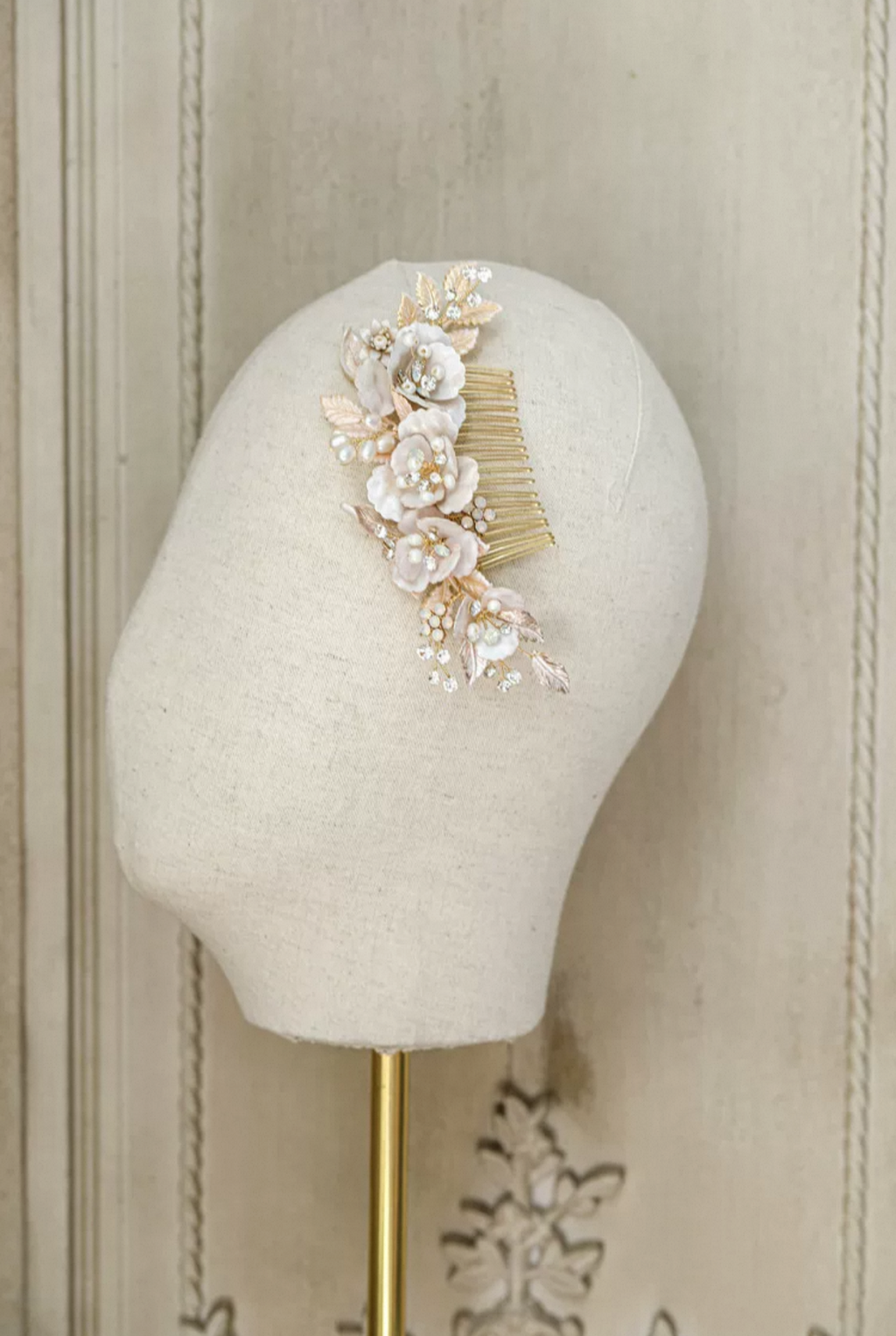 HCD-879-2 | Blush Garden Bloom Bridal Comb