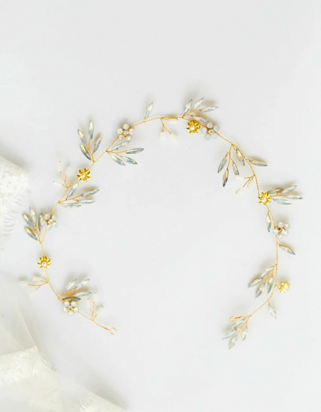HCD-911 | Olive Bloom Crown – Bridal Hair Vine