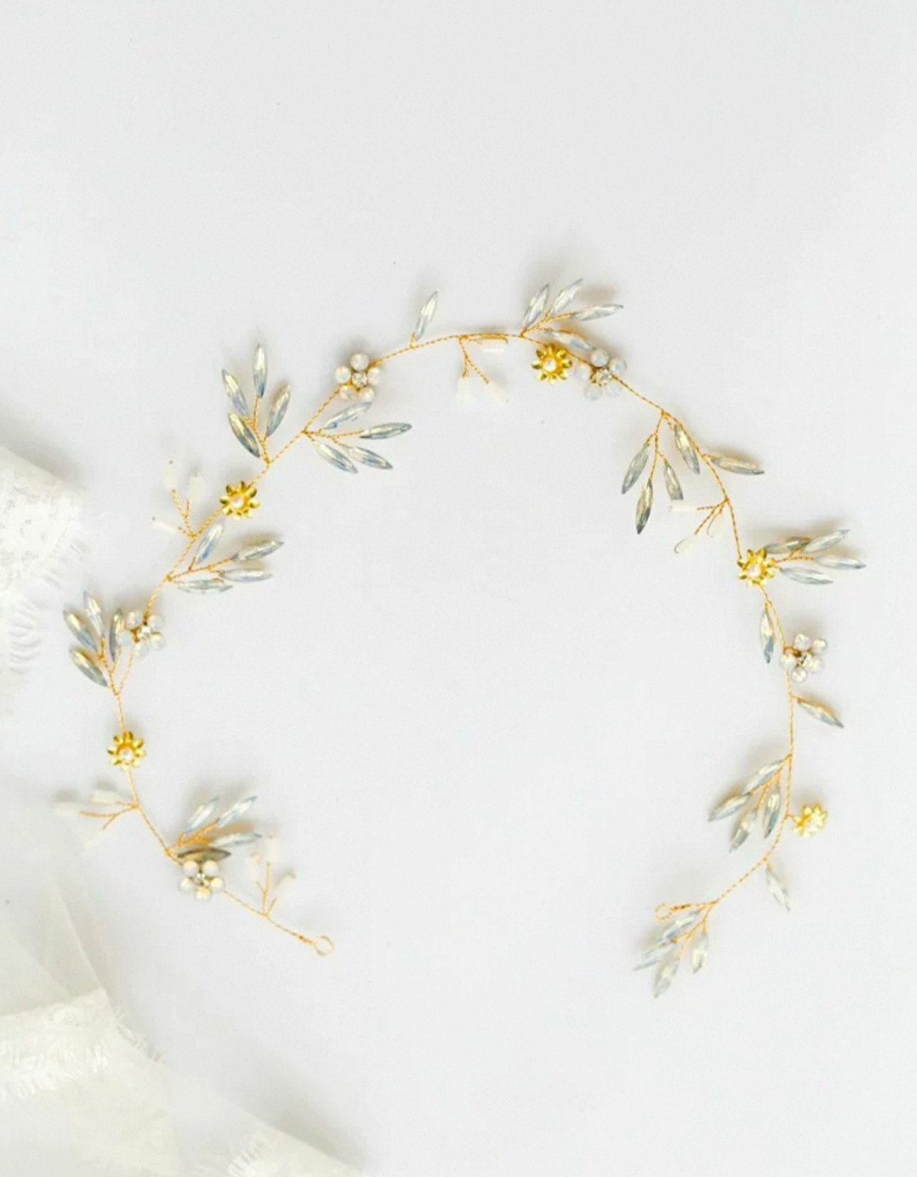HCD-911 | Olive Bloom Crown – Bridal Hair Vine