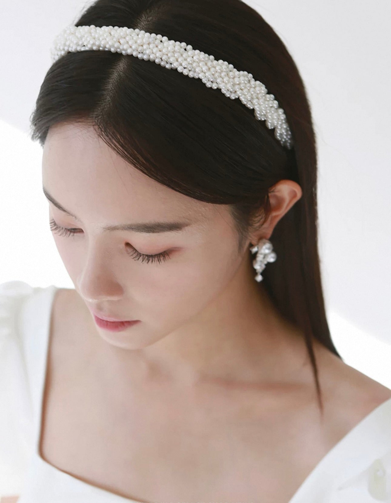 HCD-616-10 | Textured Pearl Bridal Headband