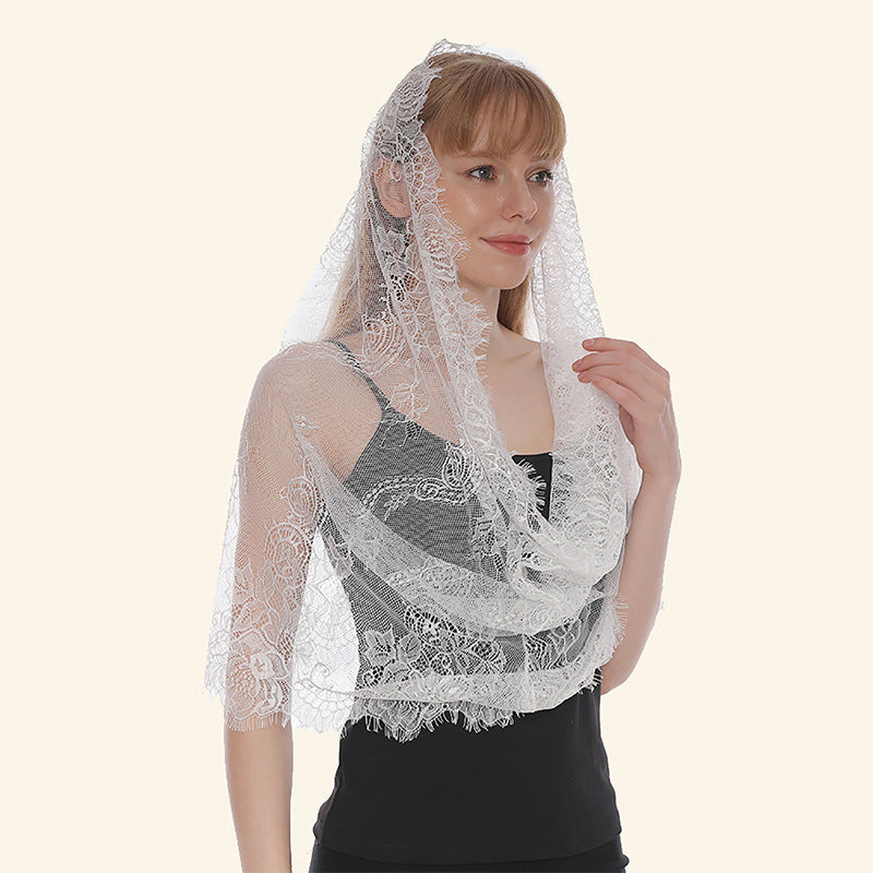 VNT-712-5 | Vintage Mantilla Lace Veil