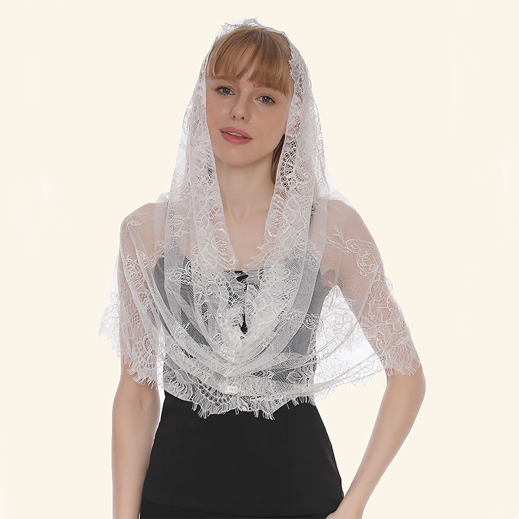 VNT-712-5 | Vintage Mantilla Lace Veil